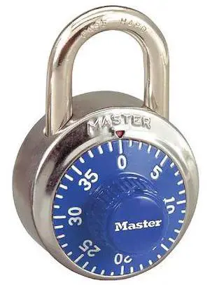 MASTER LOCK 1525BLU Combination Padlock,Number of Dials 1