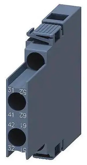 SIEMENS 3RH29211DA02 Auxiliary Contact,10A,Side Mounting