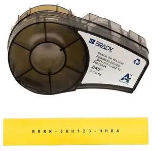 BRADY M21-375-C-342-YL Wire Marking Sleeves,Black/Yellow