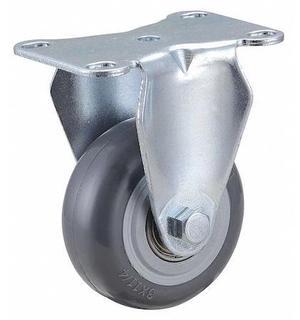 ZORO SELECT 400K78 Plate Caster,250 lb. Load Rating,Rigid