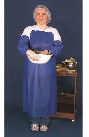 MCR SAFETY O63R4 6 Mil Blue Vinyl Apron Edge 35 X,PK12