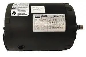 DAYTON 31LH41 Three-Phase General Purpose Motor, 1/3 HP, 56C Frame, 230/460V AC