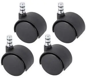 ZORO SELECT 64329 Twin Wheel Swivel Castr,Nylon,110 lb,PK4