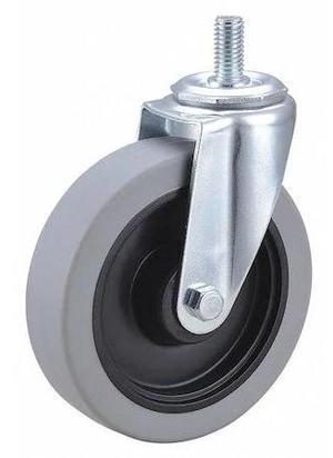 ZORO SELECT 32J880 Swivel Stem Caster, Polyurthn, 5 in, 300 lb, Thread Size:
