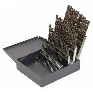 CLEVELAND C70366 60PC NAS907 Type J Heavy-Duty Cobalt Jobber Length Drill Set