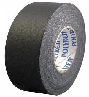 POLYKEN 510 Gaffers Tape,Black,55 yd. L x 4 in. W