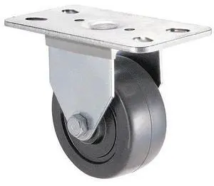 ZORO SELECT 1UKV2 Rgd Plate Castr,Rubbr,2-1/2 in.,175 lb,A