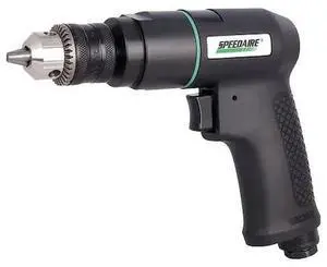 SPEEDAIRE 21AA69 Air Drill, Key, 3/8, 2600 RPM, 16 CFM