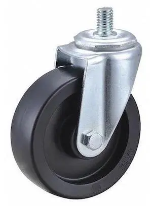 ZORO SELECT 32J882 Swivel Stem Caster, Polyolfn, 4 in, 275 lb., Thread Size: