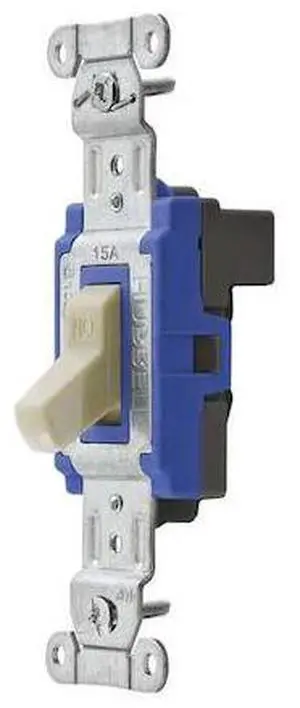 HUBBELL WIRING DEVICE-KELLEMS SNAP1203I Wall Swtch, 3-Way, 120/277V, 15A, Ivry,