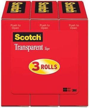 SCOTCH 600K3 Office Tape,Polyolefin Backing,PK3
