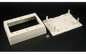 WIREMOLD 2348-3 Three Gang Box Fitting,Ivory,PVC