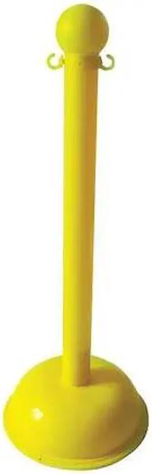 ZORO SELECT 33L677 Post,Warning,41 In H,Yellow,Use