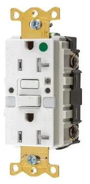 20A Heavy Use Hospital Grade Receptacle, White; Tamper Resistant: Yes