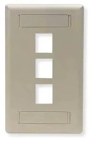 HUBBELL PREMISE WIRING IFP13W Bryant Faceplate - 3 x Total Number of Socket(s)