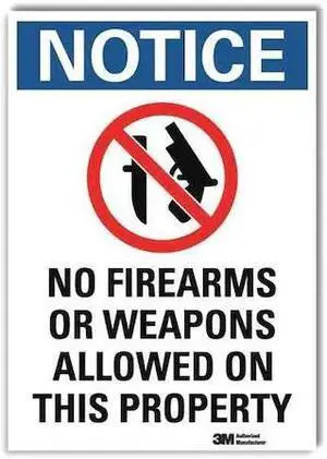 LYLE U1-1015-RD_10X14 Notice Sign, 14 in H, 10 in W, Reflective Sheeting,