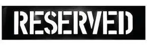 ZORO SELECT 3W630 Parking Lot Legend,Reserved,Plastic
