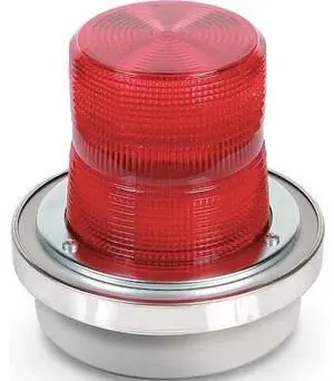 EDWARDS SIGNALING 50R-N5-40WH Warning Light, Red, 40W Halogen, 120V AC, 65 FPM,