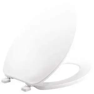 BEMIS GR170 000 Toilet Seat, With Cover, Plastic, Elongated, White