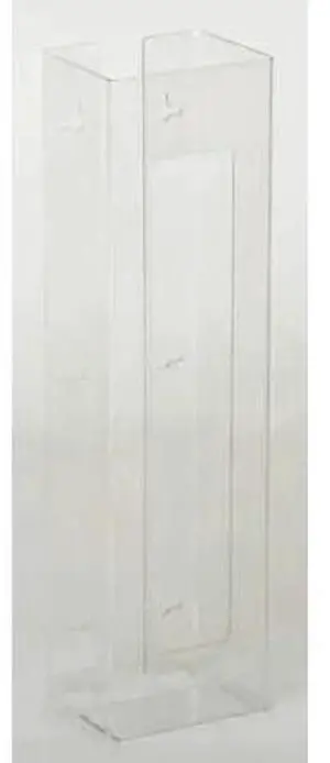 ZORO SELECT 6GKZ4 Glove Dispenser, PETG, Holds (2) Boxes ,Clear ,20"H x 5-1/2"W