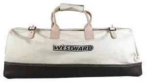 WESTWARD 53JW32 Tool Bag, Tan, Canvas, 1 Pockets