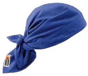 ERGODYNE 6710FR Flame Resistant Cooling Bandana, Blue, Cotton