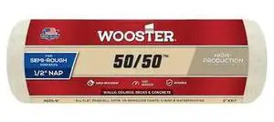 WOOSTER R295-9 9" Paint Roller Cover, 1/2" Nap, Knit Lambswool/Polyester