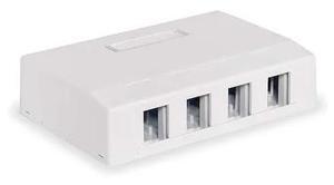 HUBBELL PREMISE WIRING HSB4W Surface Housing 4 Port