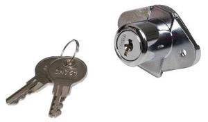 ZORO SELECT 1XRX4 Cabinet and Drawer Dead Bolt Locks, Keyed Alike, CH751 Key,