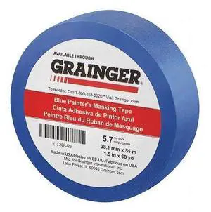ZORO SELECT 20PJ23 Painter's Tape, 1 1/2 in W x 60 yd L, 5.7 mil Thick