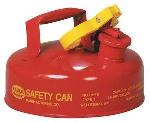EAGLE MFG UI4S Type I Safety Can, Galvanized Steel, 2 qt, Self-Closing Lid, 9