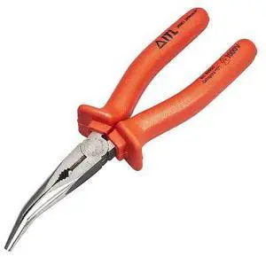 ITL 00071 6 1/4 in Bent Needle Nose Plier,Side Cutter Nylon Handle