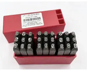 ZORO SELECT 2CDY4 Letter Set,1/8 In. H,Steel