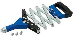 ZORO SELECT 5TUW8 Lazy Tong Riveter,1/8,5/32,3/16,1/4 In