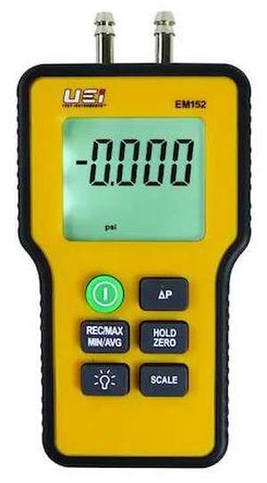 UEI TEST INSTRUMENTS EM152 Dual Differential Input Manometer,9V