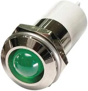 ZORO SELECT 24M150 Round Indicator Light,Green,24VDC