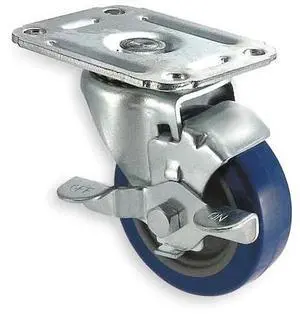 ZORO SELECT 1UHN9 Swivel Plat Castr,Polyurthan,3 in,125 lb