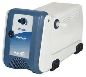 WELCH 2037B-01 Vacuum Pump,1/5 HP,28.50 In. Hg,1.8 cfm
