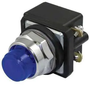 DAYTON 30G384 Pilot Light, LED, 24V, 30mm, Chrome, BL
