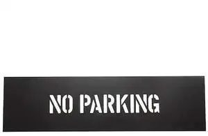 ZORO SELECT 1F122 Safety Stencil,No Parking,PVC Plastic