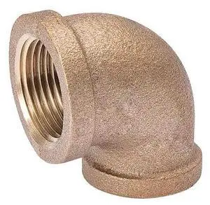 ZORO SELECT 2CFG3 Red Brass 90 Degrees Reducing Elbow, FNPT, 1-1/4" x 1" Pipe