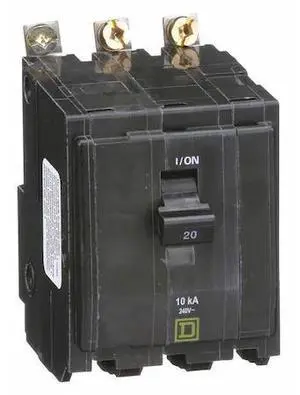 SQUARE D QOB320 Miniature Circuit Breaker, QO Series, 20A, 3 Pole, 120/240V AC,