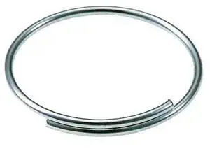 LUCKY LINE 7561000 Split Key Ring, Gray, Steel, Giveaway, Zinc Plated 1000 PK