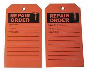 ZORO SELECT 4ZH16 Repair Order, Repairs Required When Repairs Are Completed.