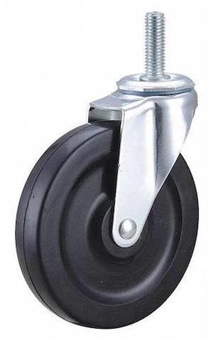 ZORO SELECT F1RR05052S-S30 Swivel Stem Caster,Rubber,5 in.,125 lb.