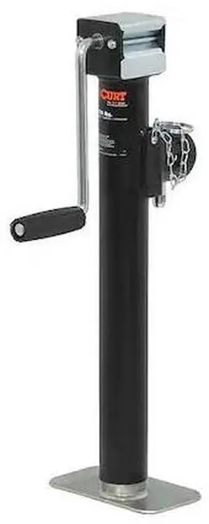 CURT 25005 Pipe-Mnt Swvl Jck w/Side Handle,15" Trvl