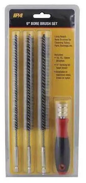 INNOVATIVE PRODUCTS OF AMERICA 8083 Bore Brush Set,Steel,4 pcs.