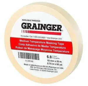 ZORO SELECT 20PJ02 Painter's Tape, 3/4 in W x 60 yd L, 6.8 mil Thick, Tan,