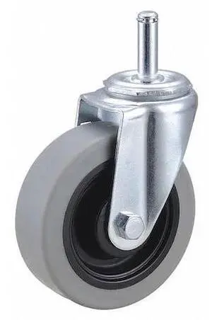 ZORO SELECT 32J848 Swivel Stem Caster,Polyurthn,4 in,350 lb