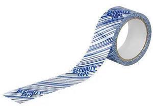 TAPECASE 15C745 Carton Tape,White/Blue,2In x 55Yd